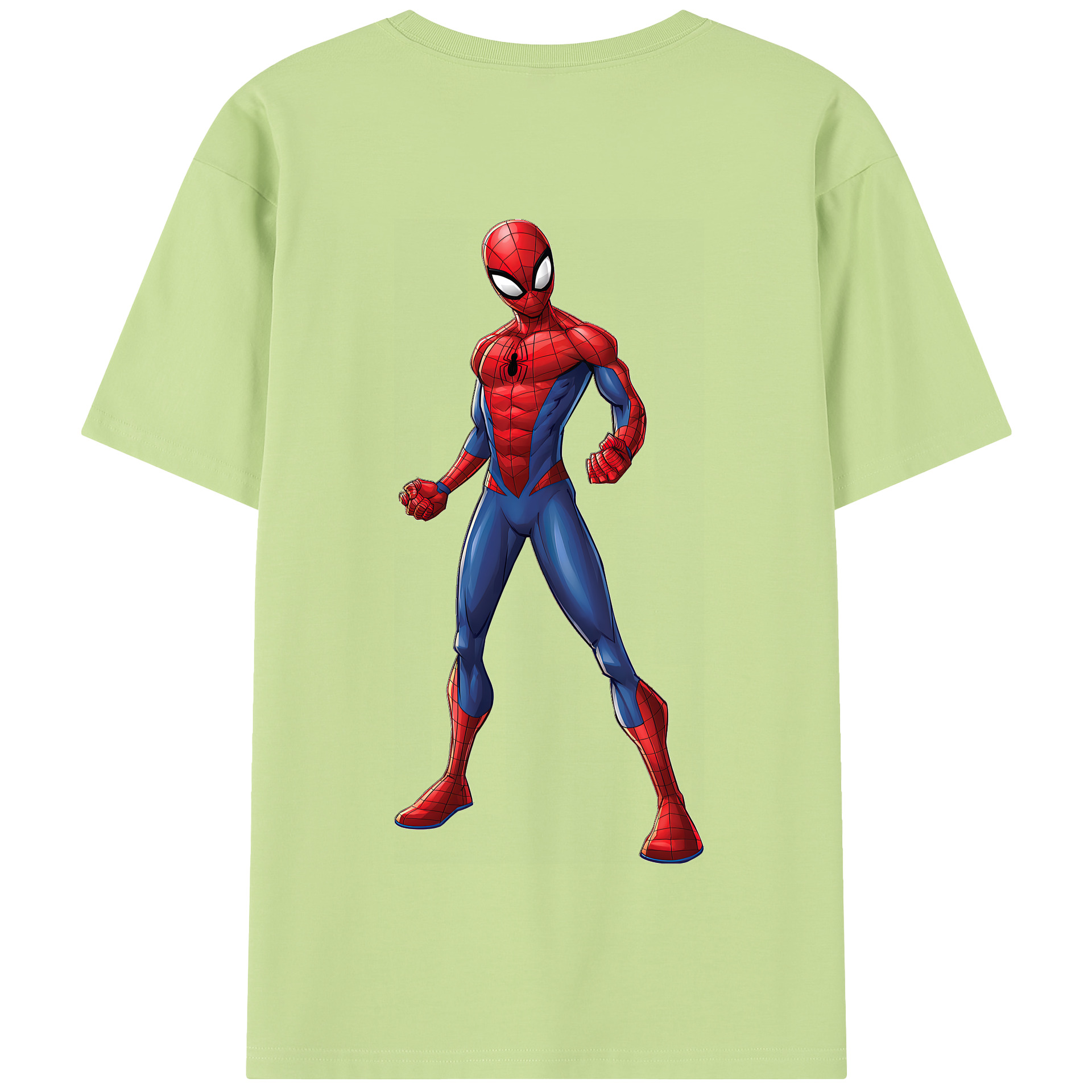 （画像用） Spider Man スパイダーマン 綿100％半袖Tシャツ（背面プリント）
